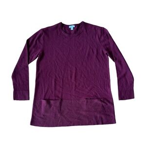 J. Jill Women's Crew Neck CASHMERE Sweater - Plum